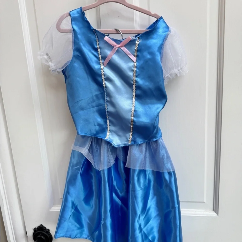 NWOT Disney Girls Size 4 - 6 Cinderella Blue and Pink 2 Piece Dress Up Costume